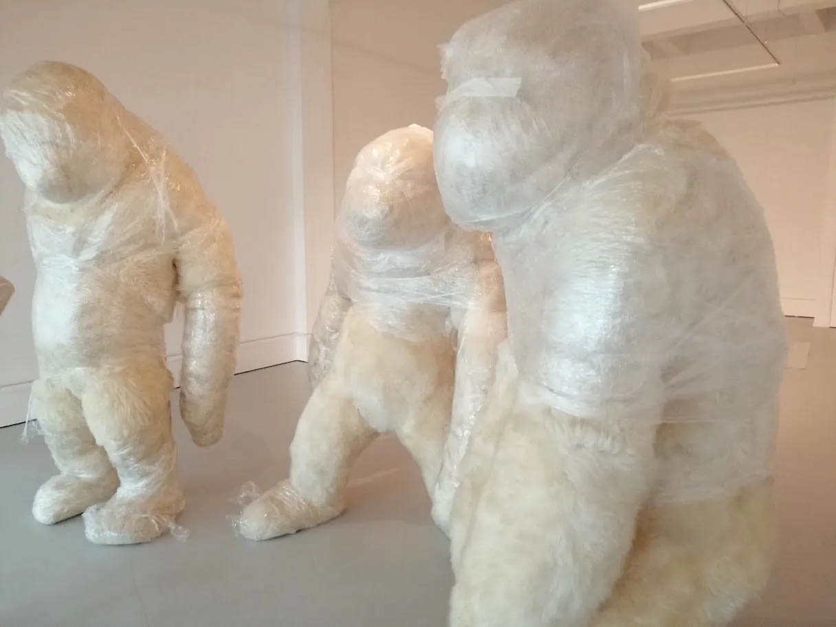 Kunsttransport - sculpturen ingepakt voor transport